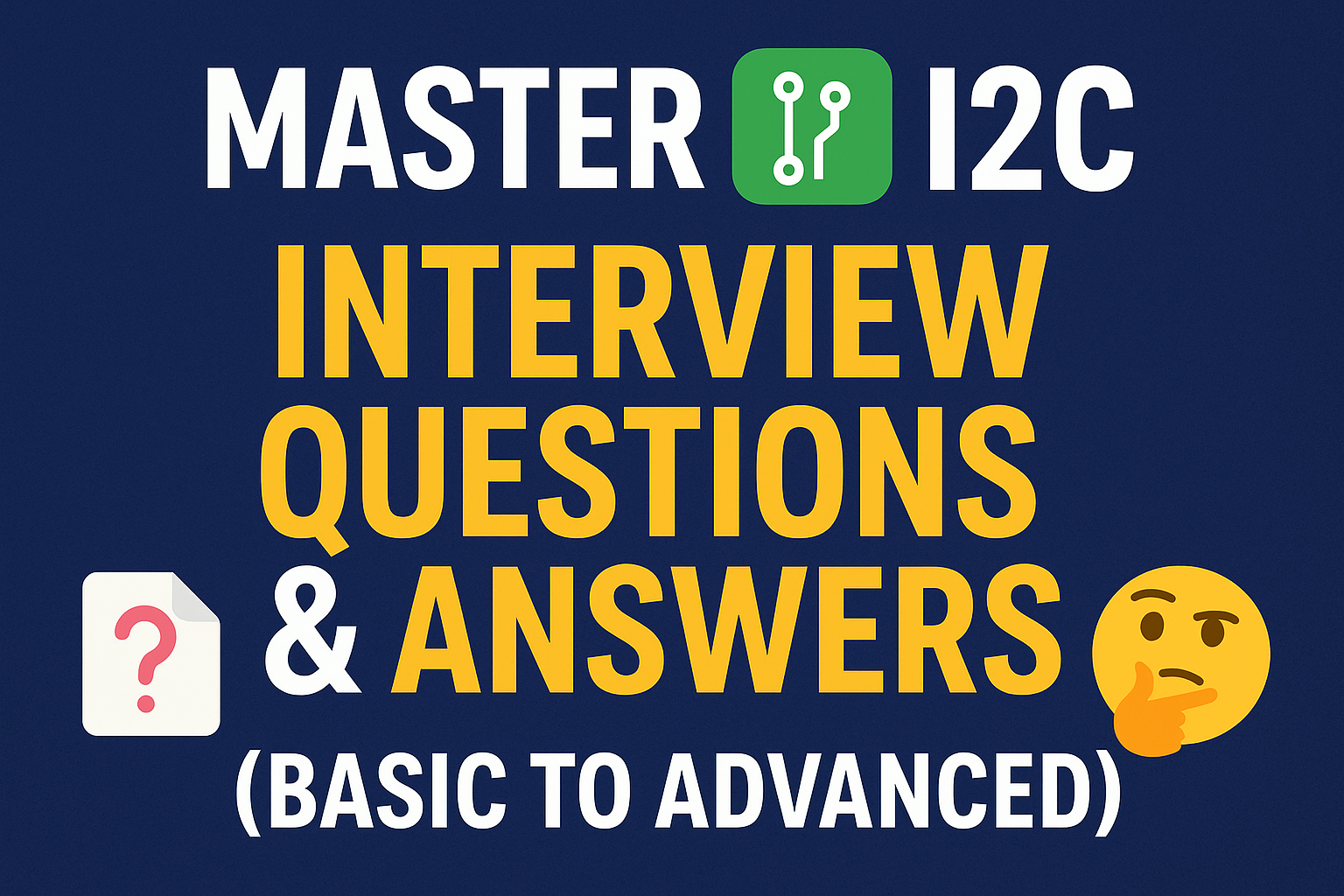 Master I2C Interview Questions & Answers (Basic to Advanced)