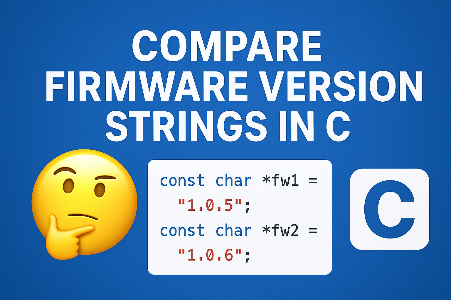 Compare firmware version strings in C