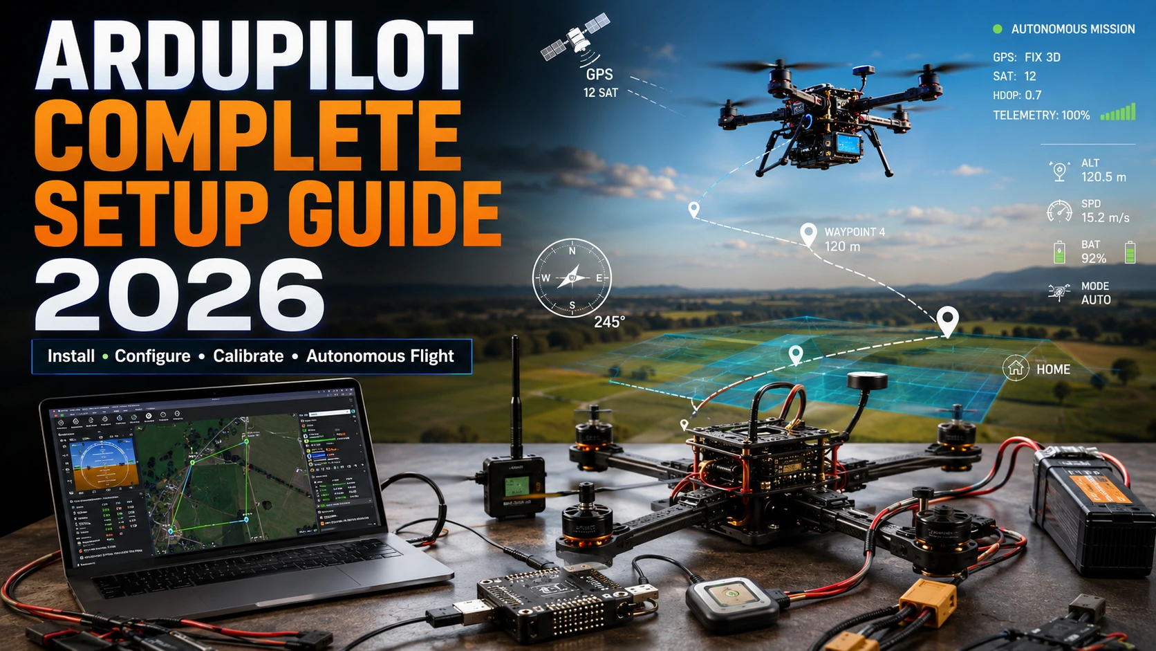 ArduPilot Complete Setup Guide (2026) Installing ArduPilot, Mission Planner Setup & First Autonomous Flight