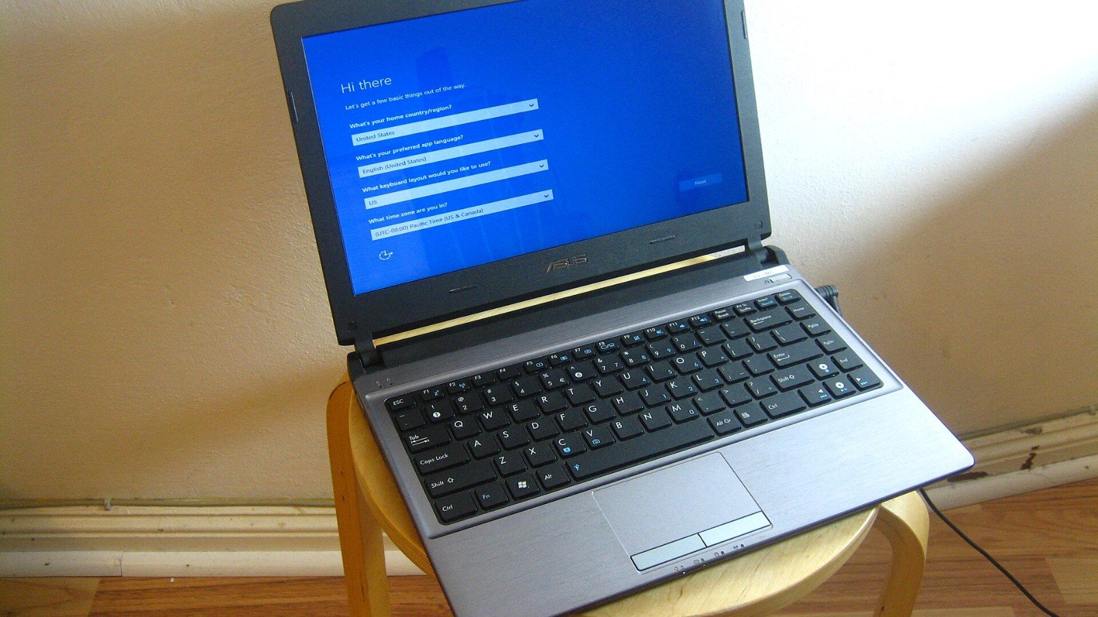 A Windows laptop, illustrating product-key and digital-license activation.