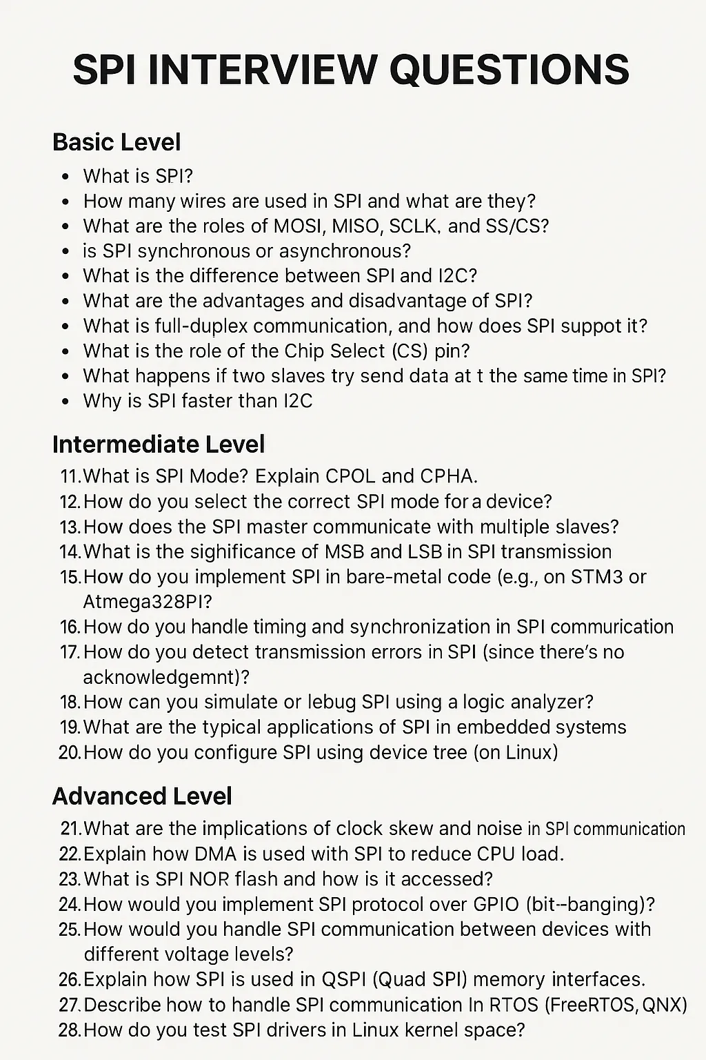 Top SPI Interview Questions (Beginner-Friendly)